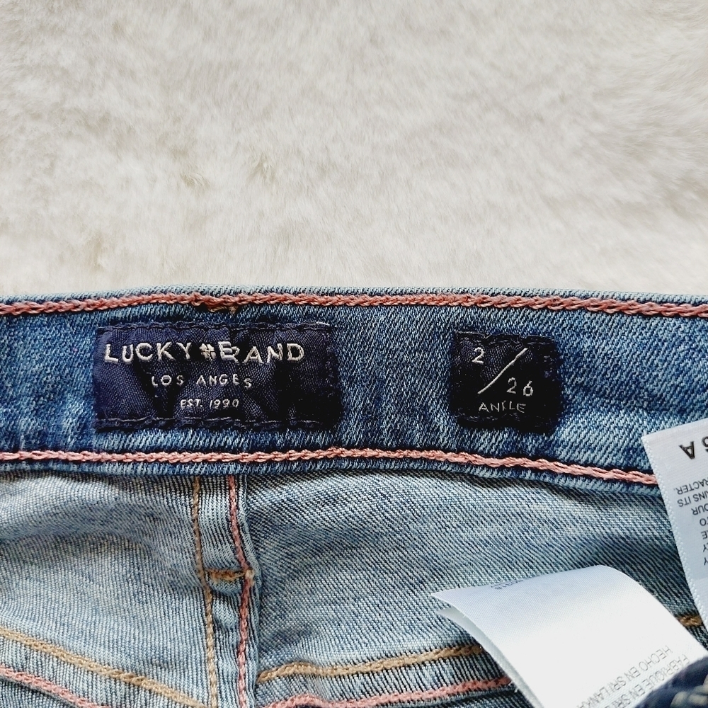Lucky Brand Ava Distressed Chewed Hem Crop Skinny Jeans P1034 - Picture 6 of 11